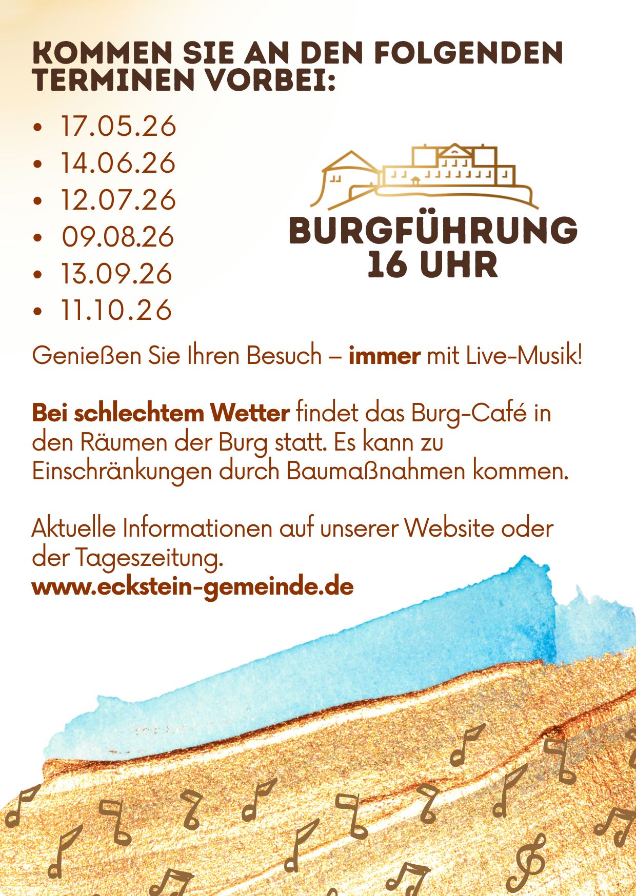 Musikalisches Burg-Café Back